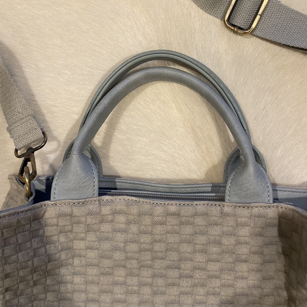 Jen & Co "Hannah Checkered Satchel" bag vegan leather - Picture 4 of 9